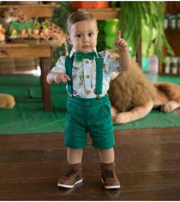 Roupa safari cheap festa infantil